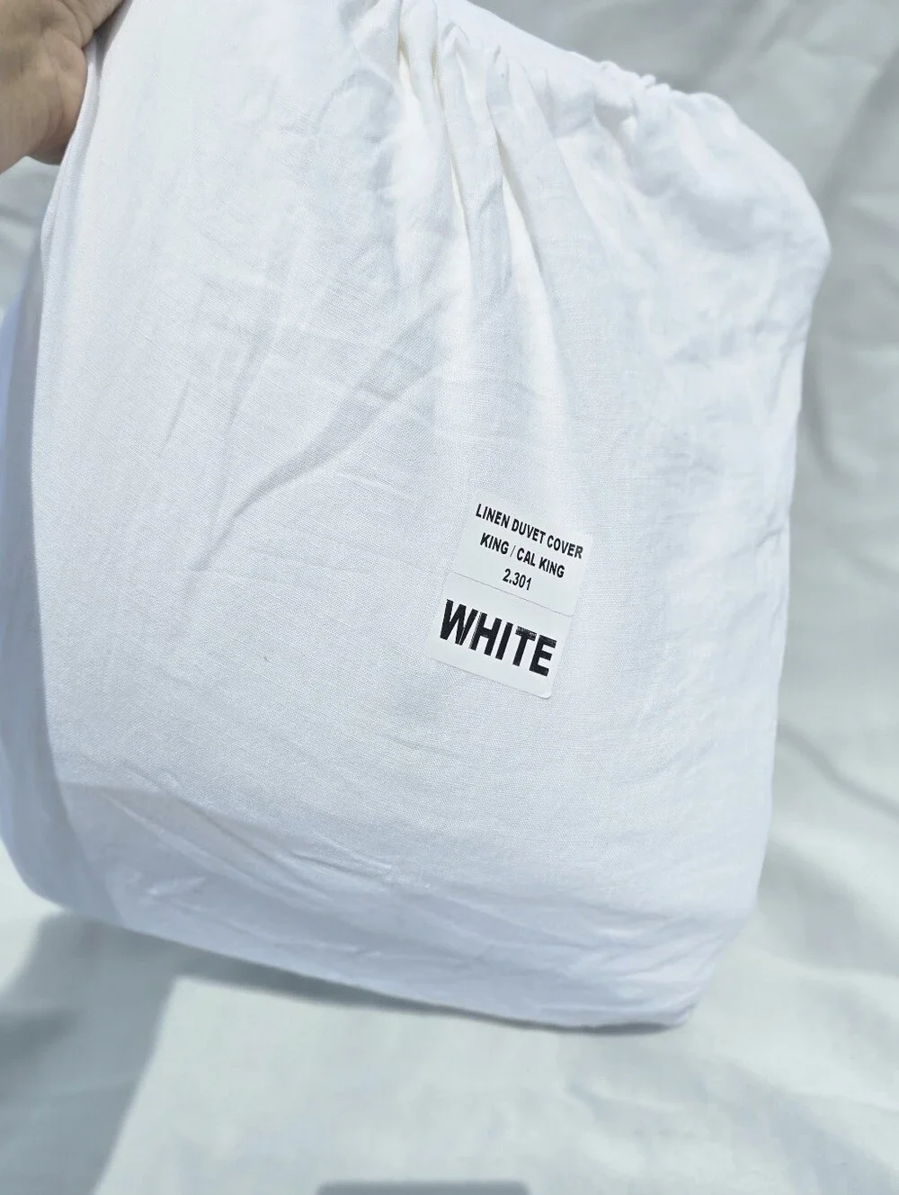 New Quince 100% European Linen Duvet Cover King/cali King White